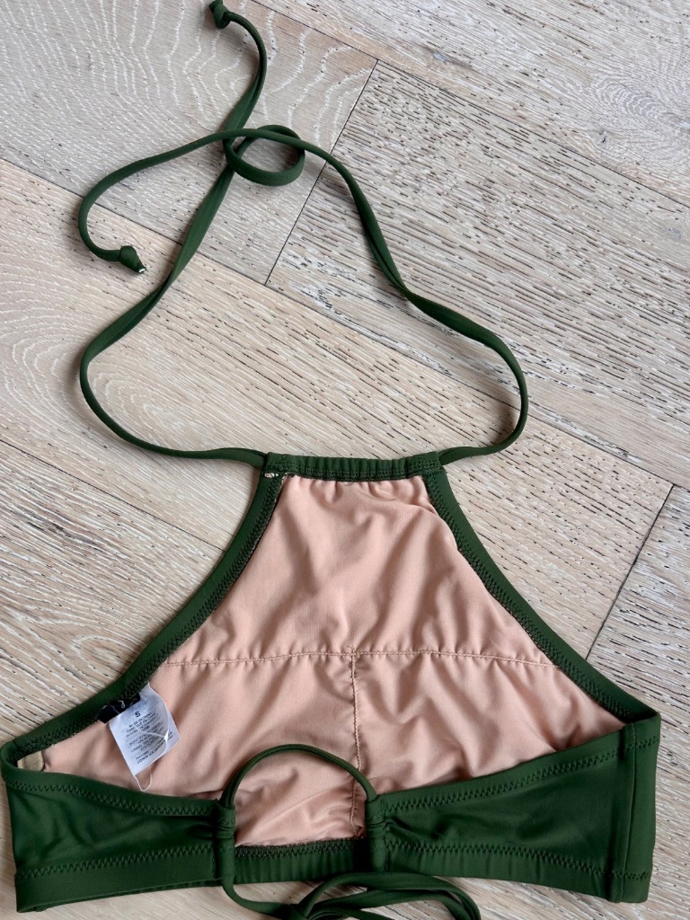 J CREW Crop Halter Bikini, Safari (Olive) S top, XS Bottom - Picture 5 of 8
